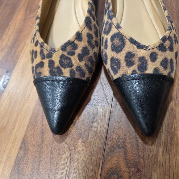Donald Pliner Ladonna Leopard Pointed Toed Ballet Flats Size 11 - Picture 6 of 12